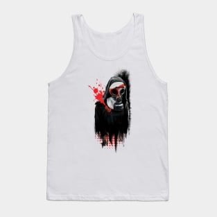 Dark Gas Mask Nun Tank Top